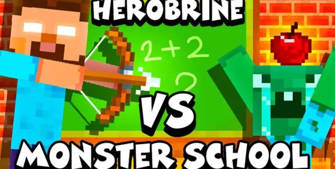 Herobrine vs Monster School