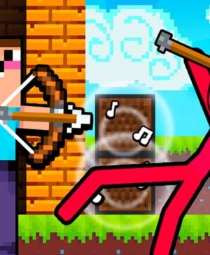 Noob Archer vs Stickman Zombie